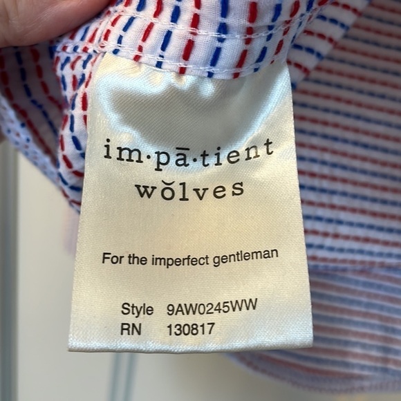 Impatient Wolves Men’s Button Timothy Shirt XL - Picture 11 of 12